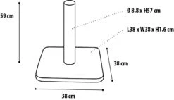 Flamingo Griffoir Polset Large Beige 38x38x59cm -Flamingo 054936809811128fdb6651ce4cd62d092b9d4fa579dfa4ac8ad8f6c6243acad5 1