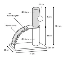 Flamingo Arbre à Chat Tessa Crème 35x25x43,5cm -Flamingo 13dbc823342d968debb772475eccad4339574bb371984d92daa7a79b262e0c83 1
