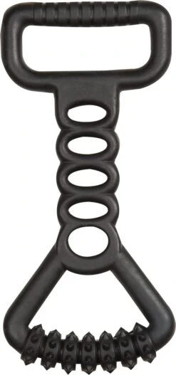 Flamingo Jouet Chien Gladiator à Tirer En Caoutchouc Noir 19x13x3,5cm