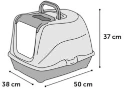 Flamingo Bac à Litière Loki Gris M 38x50x37cm -Flamingo 49e1ac73037200553ca0dc4db6d4c4f14175e8944513cc159c46488f58b8c0c4