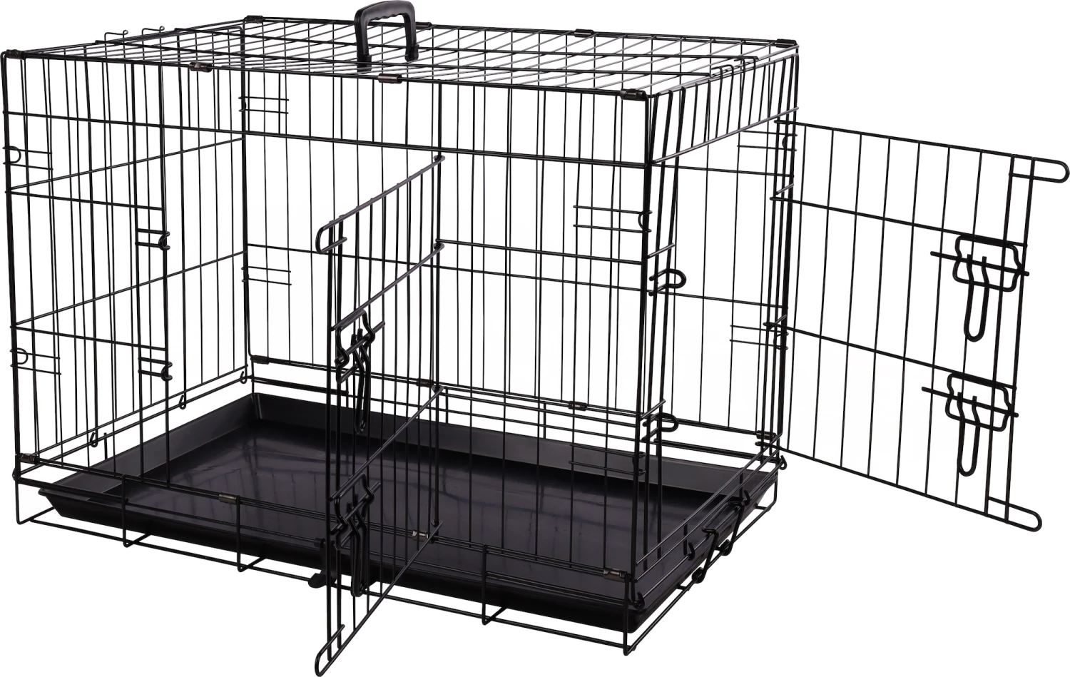 Flamingo Cage Pour Chien Mezo Noir L 56x92x64cm 5 Flamingo Cage Pour Chien Mezo Noir L 56x92x64cm – Image 5