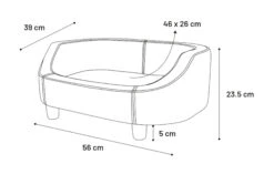 Flamingo Sofa Emerald Vert S 56x39x23,5cm -Flamingo 520598 T 01