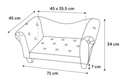 Flamingo Sofa Maximilien Gris 71x45x34cm -Flamingo 520605 T 01