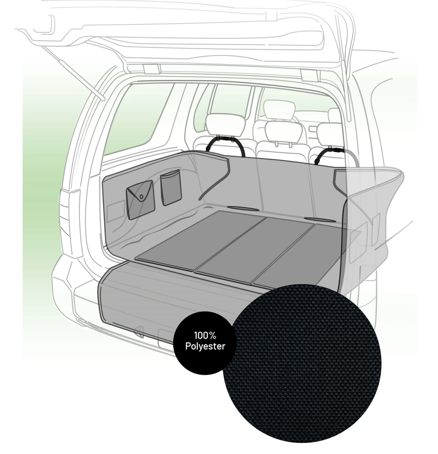 Flamingo Housse Pour Coffre De Voiture Moco Noir 163x125cm 10 Flamingo Housse Pour Coffre De Voiture Moco Noir 163x125cm – Image 10