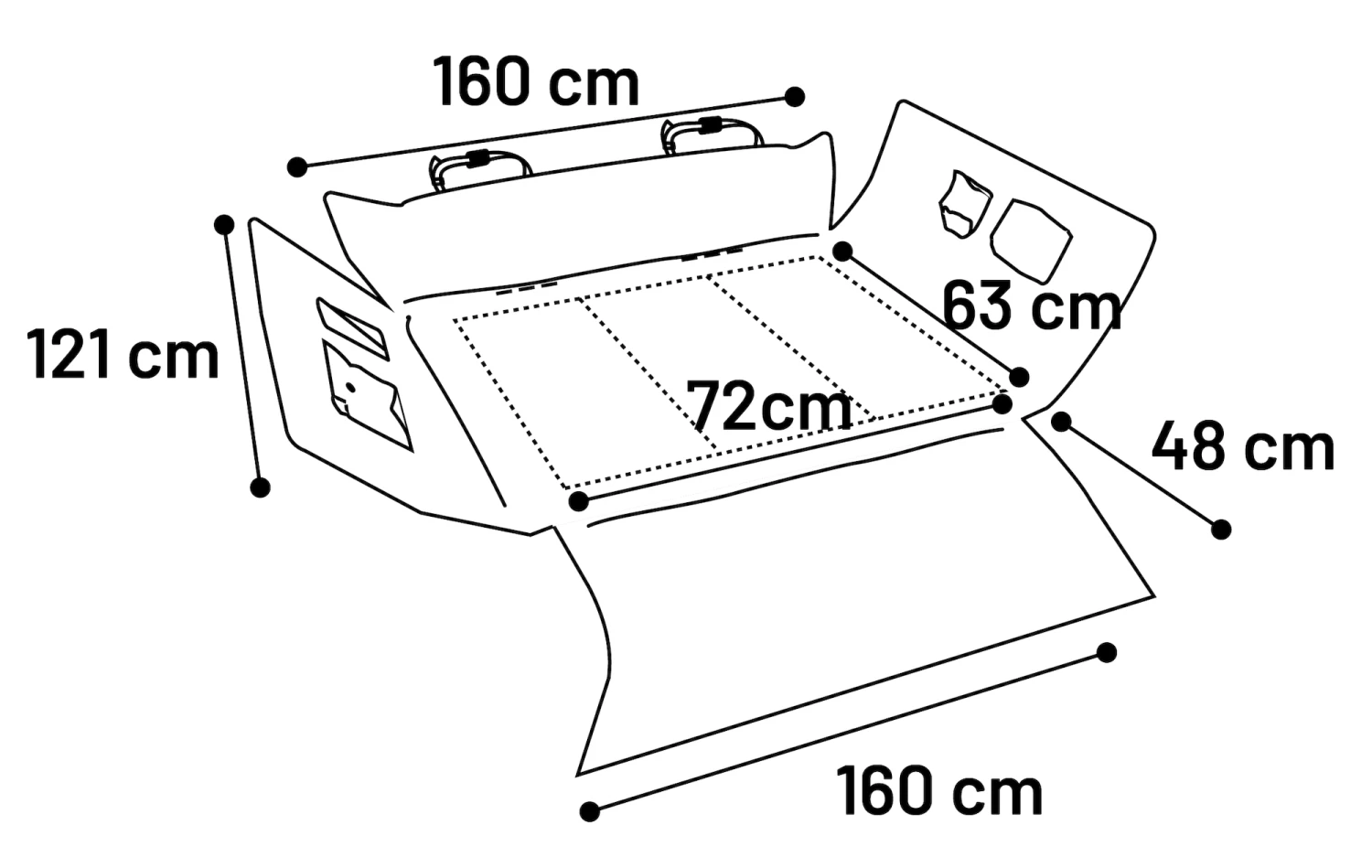 Flamingo Housse Pour Coffre De Voiture Moco Noir 163x125cm 4 Flamingo Housse Pour Coffre De Voiture Moco Noir 163x125cm – Image 4
