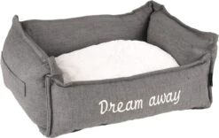 Flamingo Panier Dream Away Rectangulaire Fermeture Eclair Gris 50x40x20cm