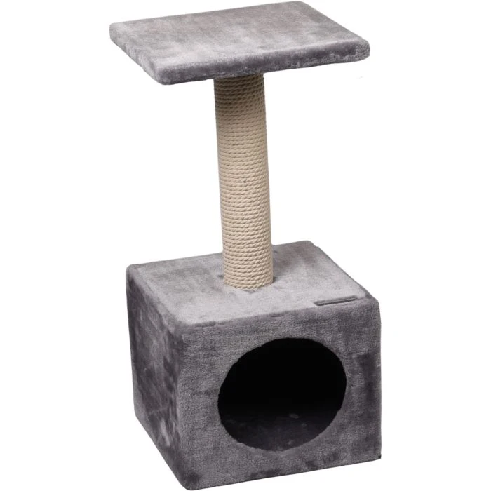 Flamingo Arbre à Chat Charles Gris 30x30x64,5cm 1 Flamingo Arbre à Chat Charles Gris 30x30x64,5cm