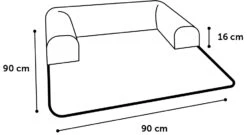 Flamingo Protection De Canapé Conrad Gris 90x90x16cm -Flamingo 5ae42e83518077db16676f0587b1d046aee543d4ca0c5bf6e562ba0e87ed2007