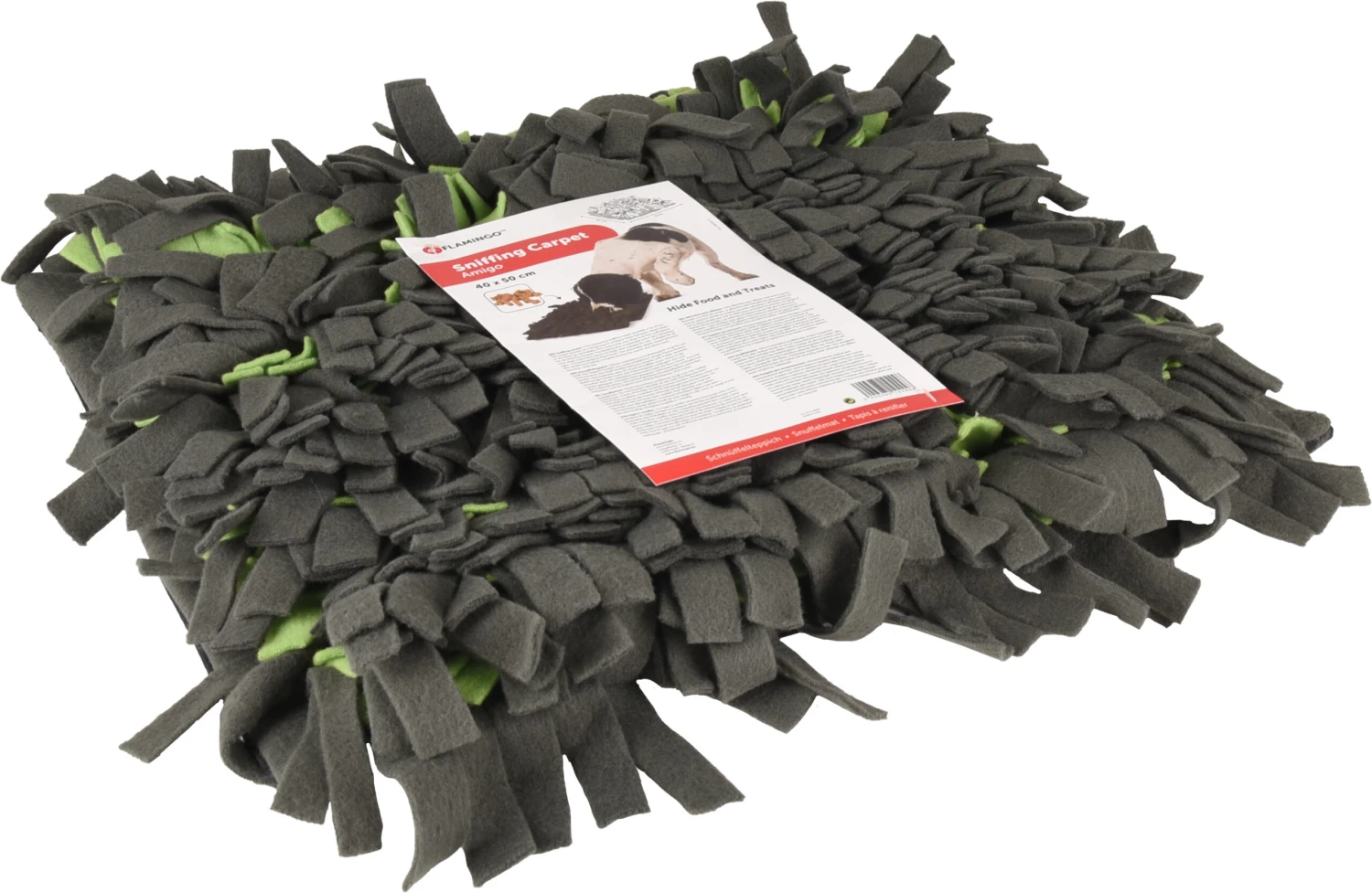 Flamingo Tapis à Renifler Amigo Rectangulaire + Fermeture Eclair Gris/vert 40x50cm 2 Flamingo Tapis à Renifler Amigo Rectangulaire + Fermeture Eclair Gris/vert 40x50cm – Image 2