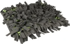 Flamingo Tapis à Renifler Amigo Rectangulaire + Fermeture Eclair Gris/vert 40x50cm