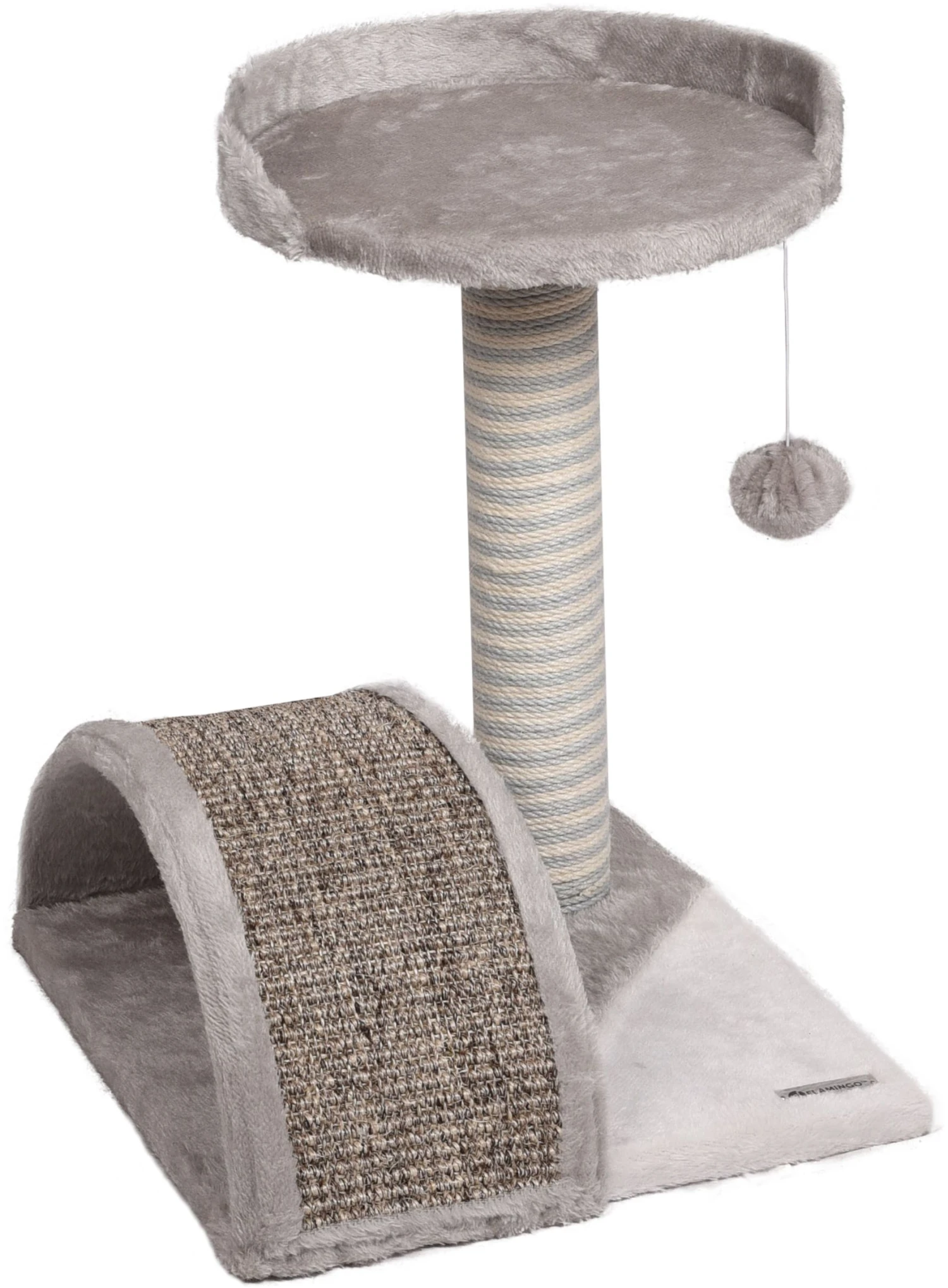 Flamingo Arbre à Chat Charlton Gris 40x41x45cm 1 Flamingo Arbre à Chat Charlton Gris 40x41x45cm