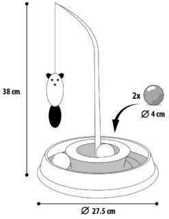 Flamingo Jouet Chat Tibo Circuit Rond 27,5x27,5x38cm -Flamingo 9e7d4690439600406def374a310e5fd7e68ae970aa912f3dcd4babe27ee9d91b