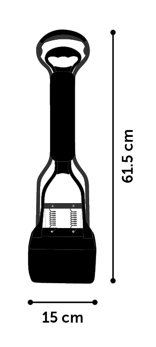 Flamingo Pelle Ramasse-crottes Easy Scoop Noir/gris L 15x12,5x61,5cm 2 Flamingo Pelle Ramasse-crottes Easy Scoop Noir/gris L 15x12,5x61,5cm – Image 2