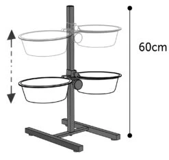 Flamingo Gamelle Support En H Avec 2 Ecuelles Otis 2x25cm 2,5l -Flamingo ade3ddfb194b9fe73b4d3895139a844da8c1ec6df6be44a1a2adc4a17fd15b6b 1