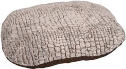 Flamingo Coussin Snoozzy Ovale Fermeture Eclair Brun 110x80x12cm