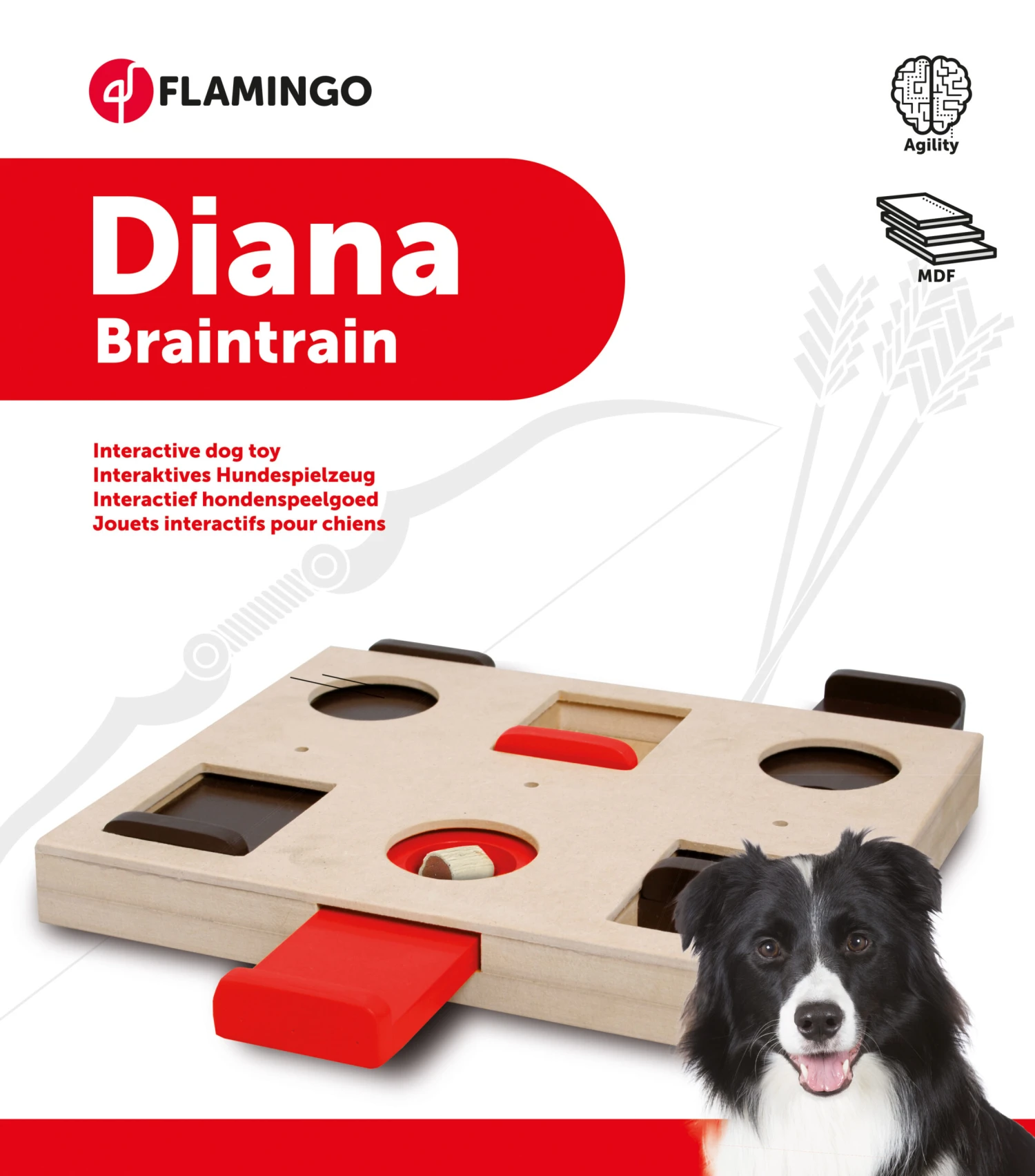 Flamingo Jouet Chien Wooden Brain Train Diana-26x29,5cm 2 Flamingo Jouet Chien Wooden Brain Train Diana-26x29,5cm – Image 2