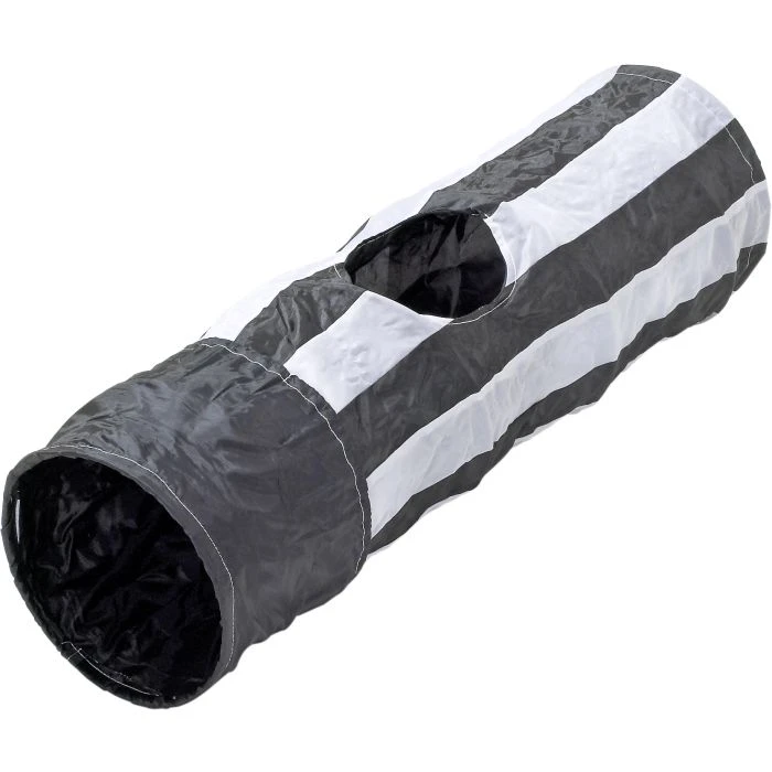 Flamingo Tunnel Pour Chat Noir/blanc 50cm Dia.25cm 1 Flamingo Tunnel Pour Chat Noir/blanc 50cm Dia.25cm