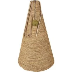 Flamingo Griffoir En Forme De Cone Herbier Marin 30x30x50cm