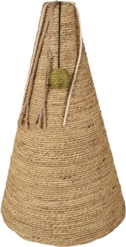 Flamingo Griffoir En Forme De Cone Herbier Marin 30x30x50cm