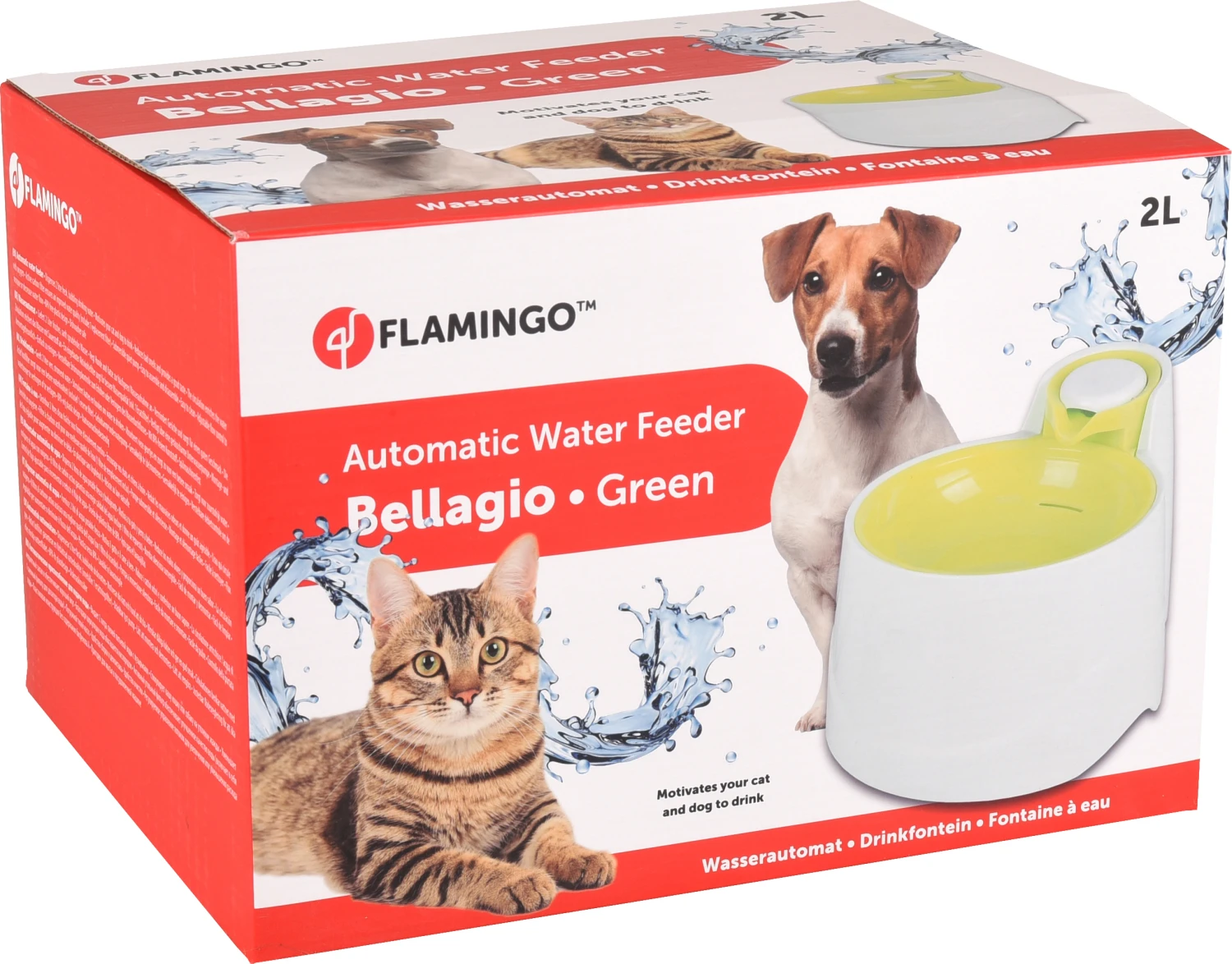 Flamingo Fontaine A Eau Bellagio Vert 2000ml 2 Flamingo Fontaine A Eau Bellagio Vert 2000ml – Image 2