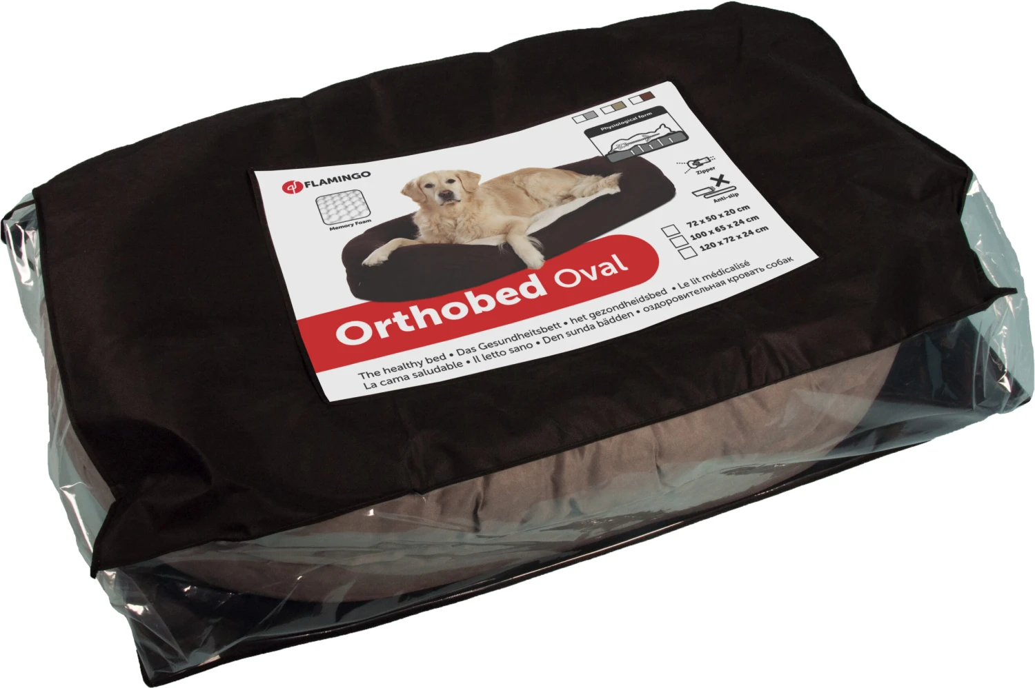 Flamingo Lit Ortho Ovale Gris 120x72x24 2 Flamingo Lit Ortho Ovale Gris 120x72x24 – Image 2