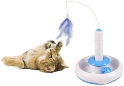 Flamingo Jouet Chat Plaque Plume Et Balle 20x20x29cm -Flamingo db06781d259681adcff930796dd8693f468ed92b271df0abda27e42cd76a2c40