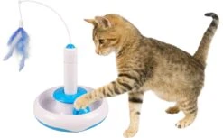 Flamingo Jouet Chat Plaque Plume Et Balle 20x20x29cm -Flamingo dfb677e9063e5e50050e52fd6319ac014632414f4695ae460c46ab234352af04