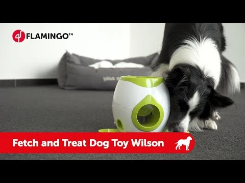 Flamingo Jouet Chien Wilson Jouet Automatique De Balle Et Friandises Interactif+ Balle De Tennis 18cm 7 Flamingo Jouet Chien Wilson Jouet Automatique De Balle Et Friandises Interactif+ Balle De Tennis 18cm – Image 7